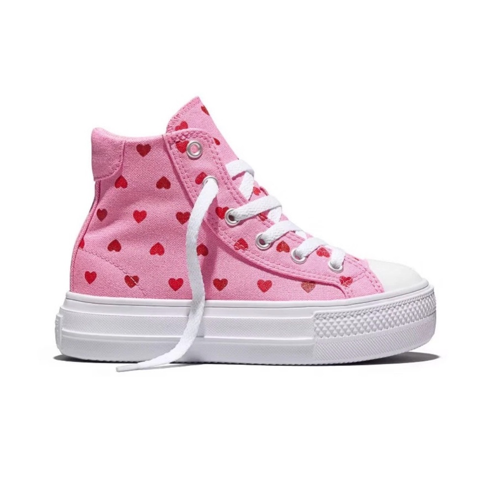 Converse Kids' Platform High Top Sneakers - Pink 6, 4